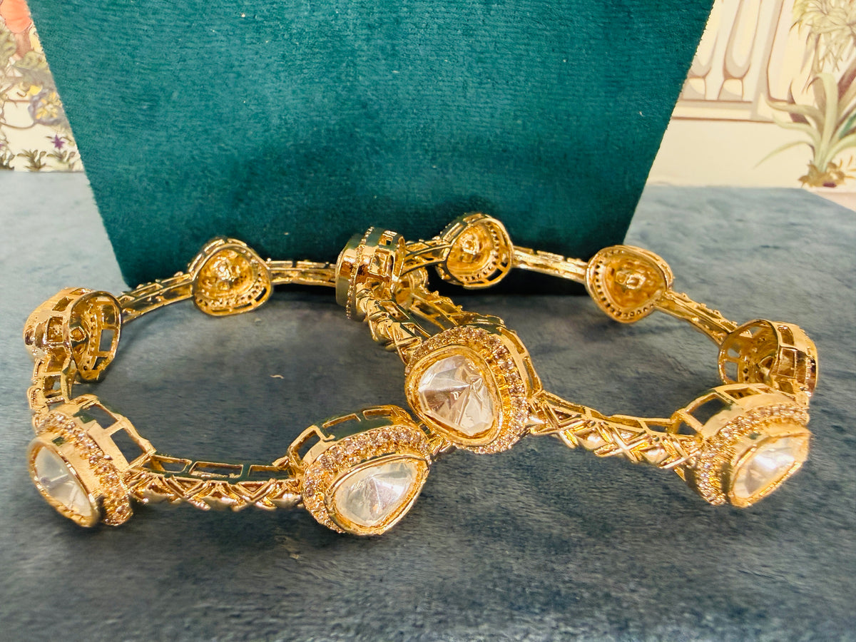 Moissanite look bangles