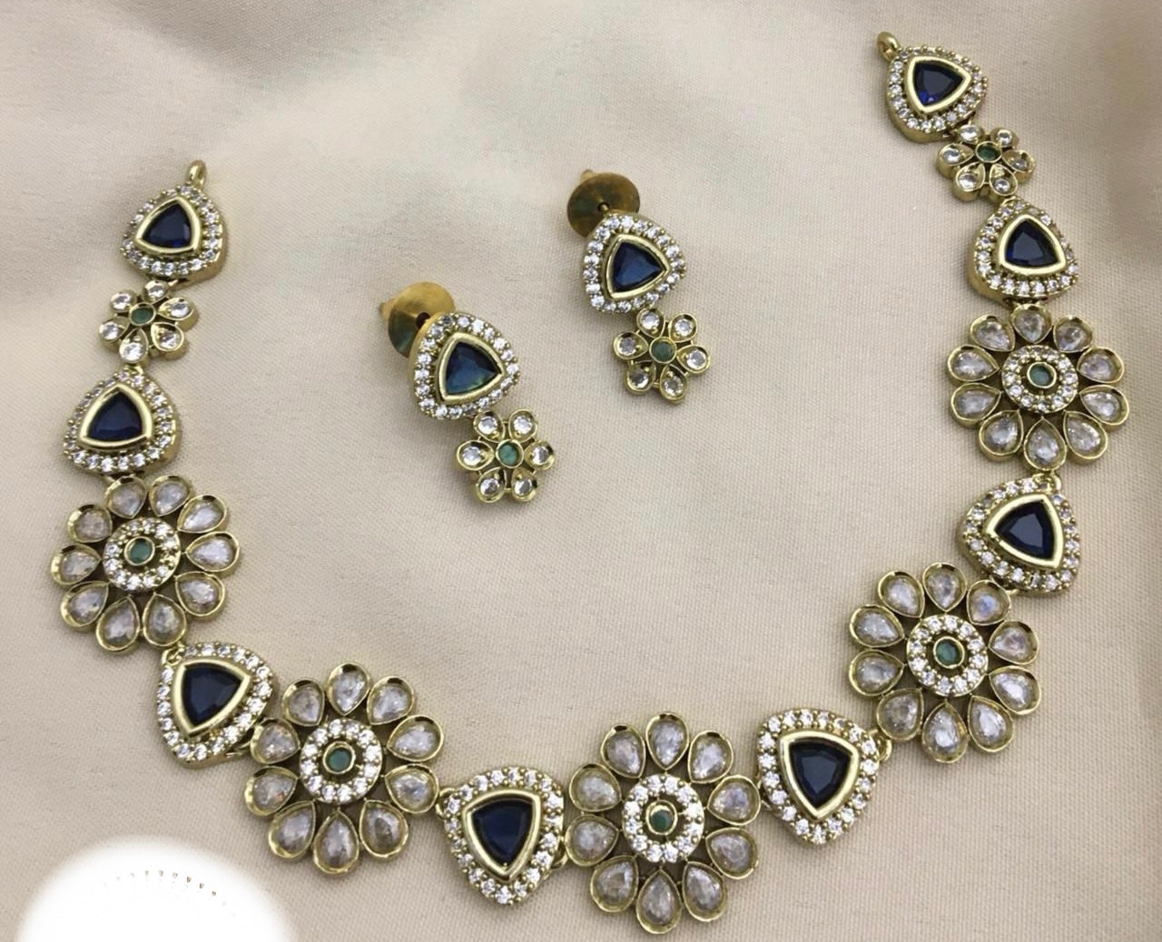 Aabha Premium AD stone necklace