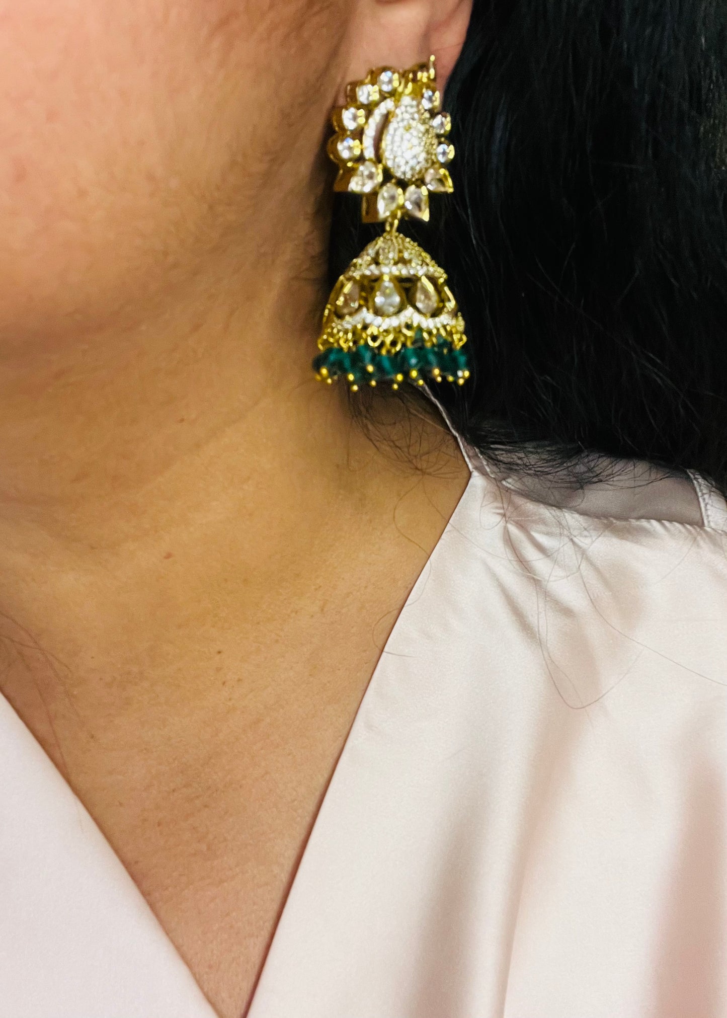 Aabha victorian jhumkas big size