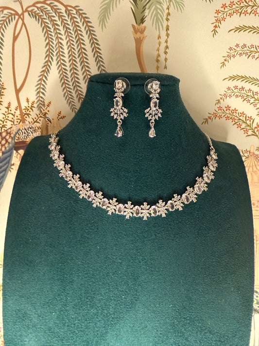 Aadya Gemstone AD necklace set