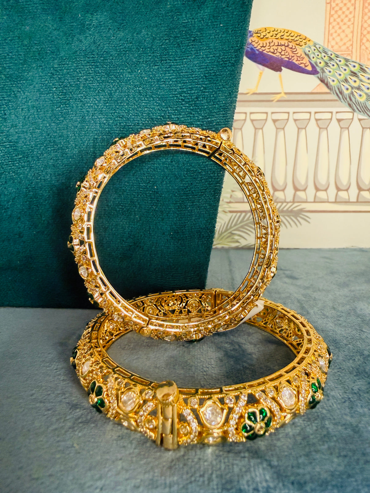 Moissanite epoxy sleek bangles
