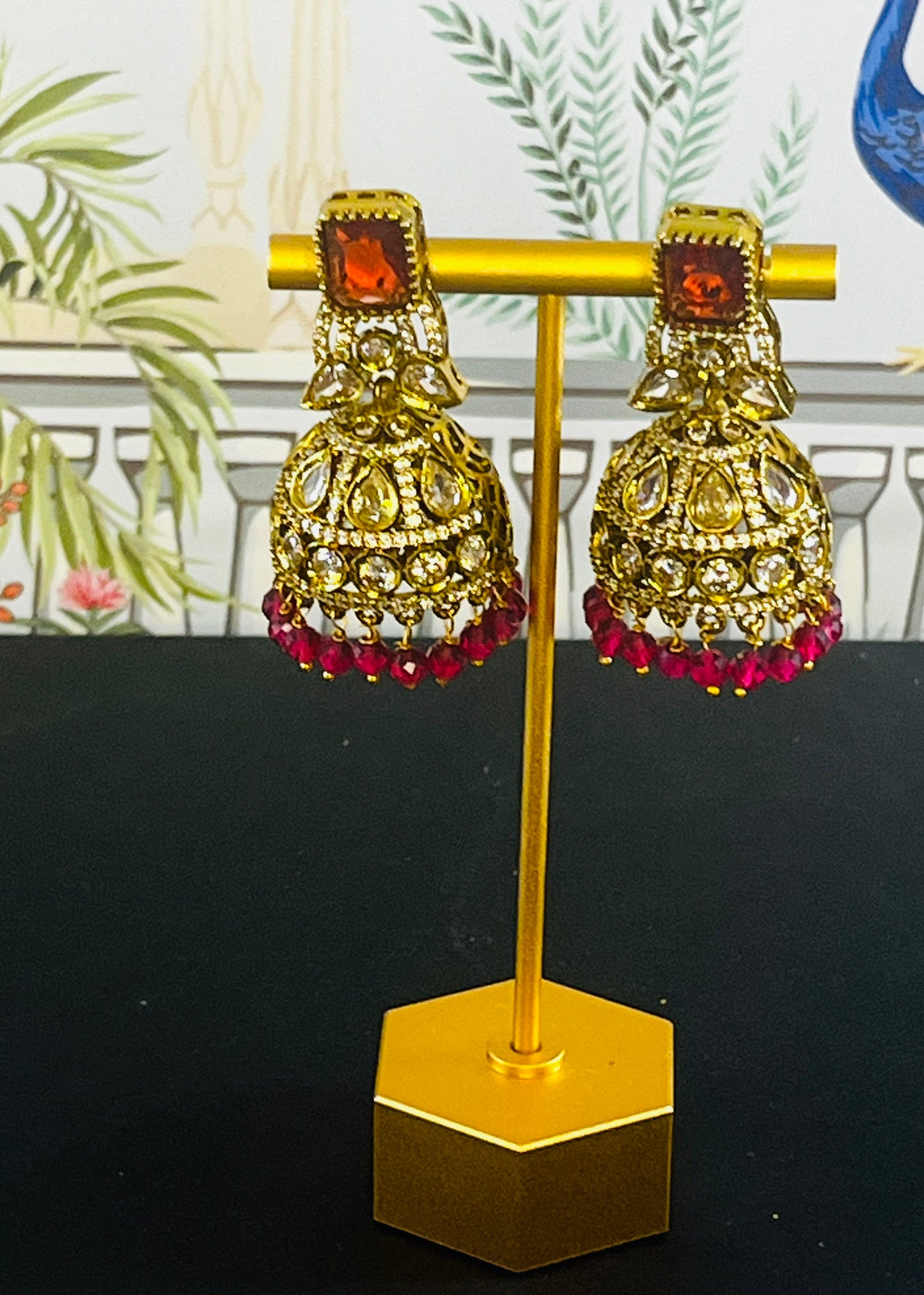 Aabha victorian jhumkas big size