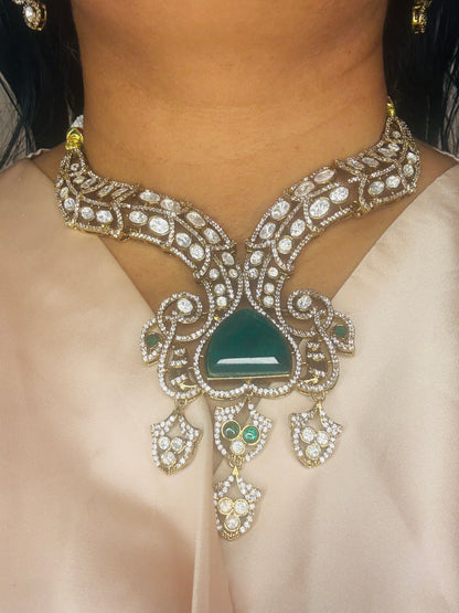 Heavy Kundan green