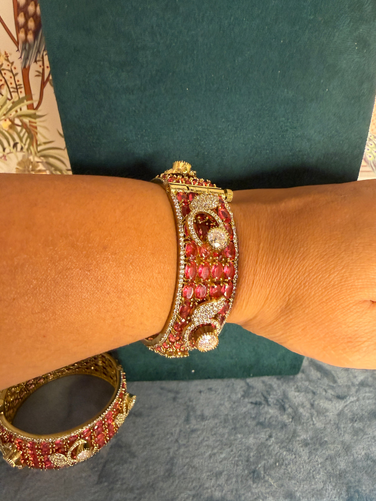 Ad stones openable bangles