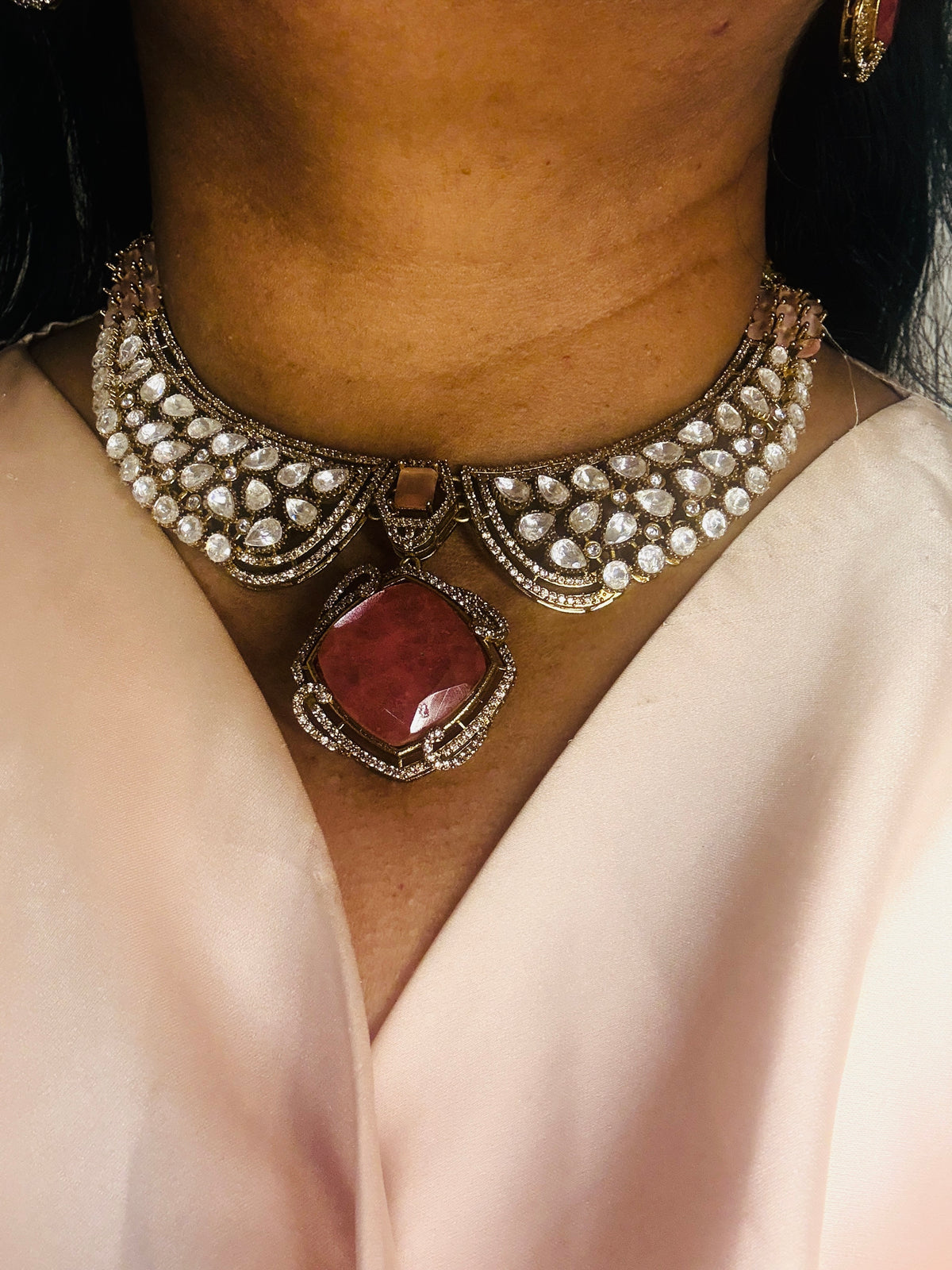Aadya- pink kundan