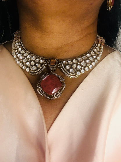Aadya- pink kundan