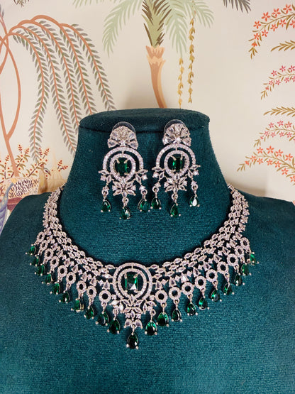 Emerald AAA AD necklace set
