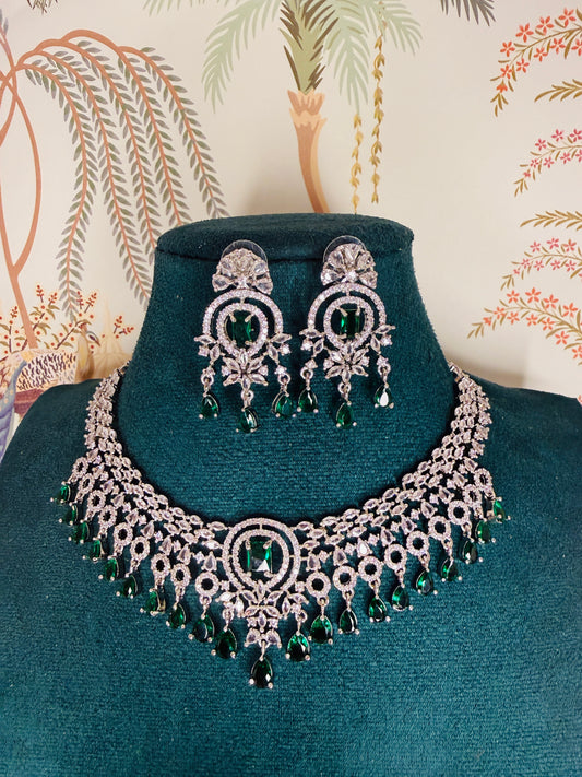Emerald AAA AD necklace set