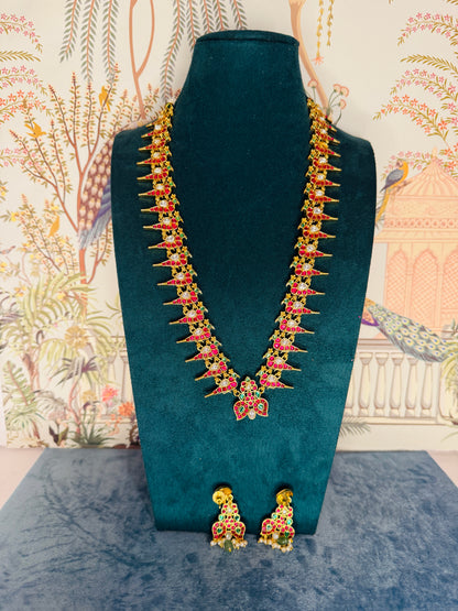 Reversible bird Jadau And kundan look- medium length