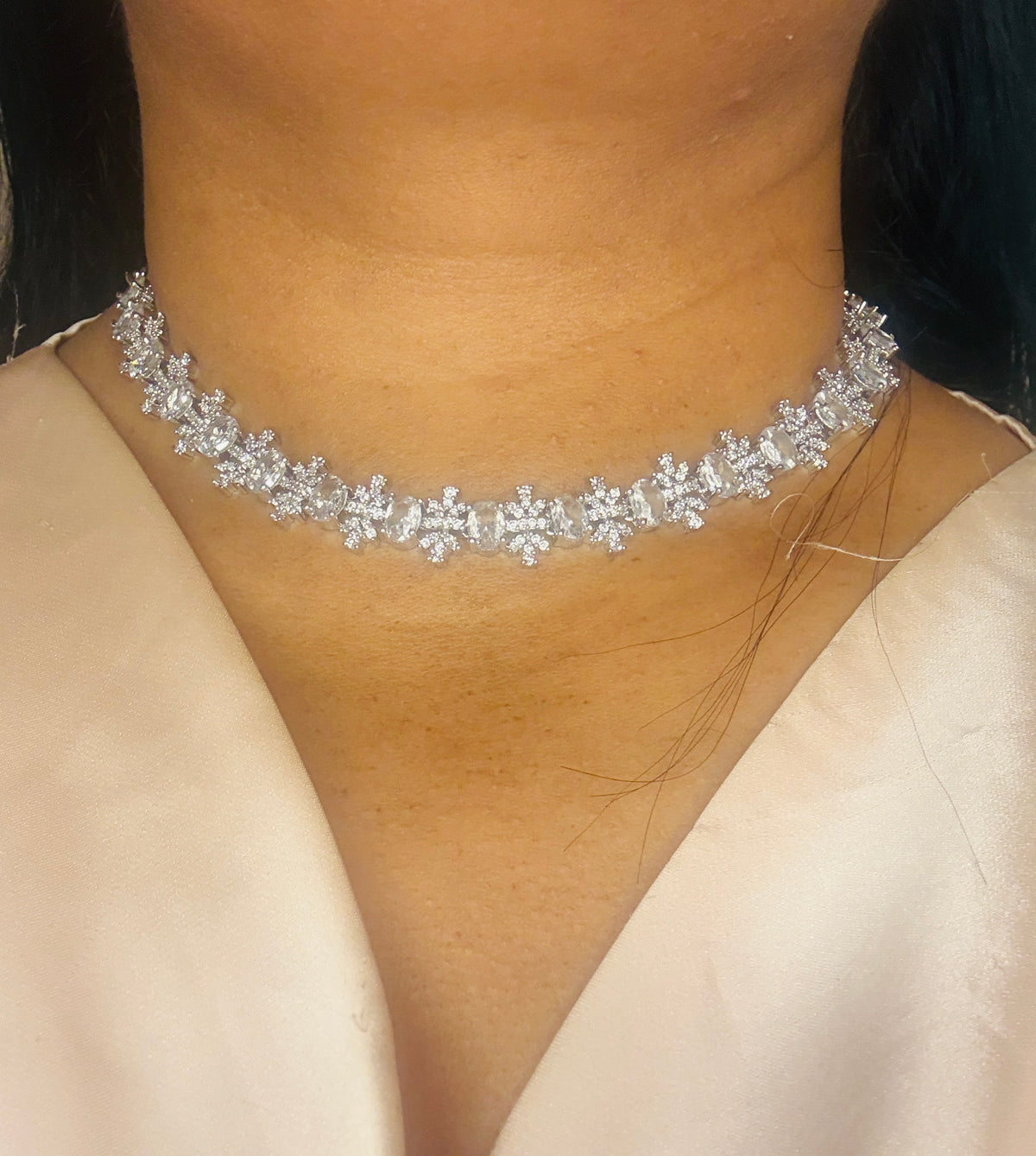 Aadya Gemstone AD necklace set