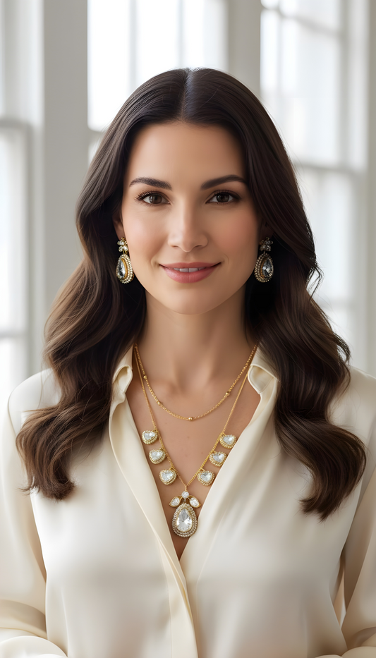 Aurora Moissanite double layer necklace