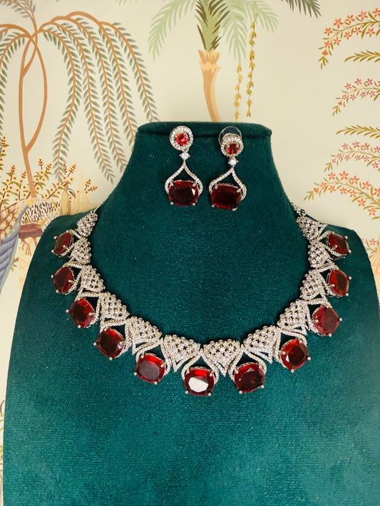 AD necklace with ruby stones