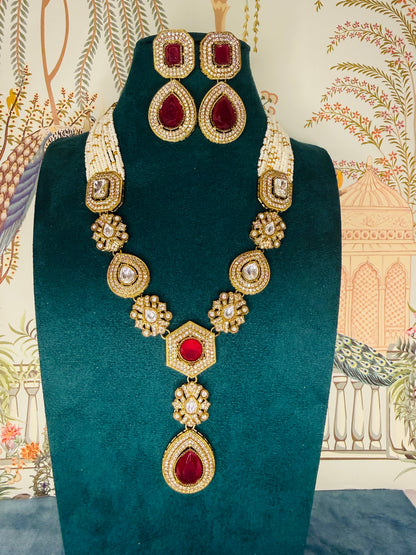 Pakhi-Ruby Red Ad necklace