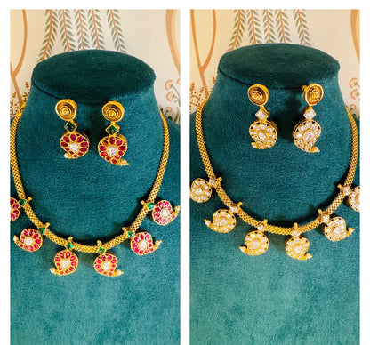 Reversible 2-in-1 mango necklace