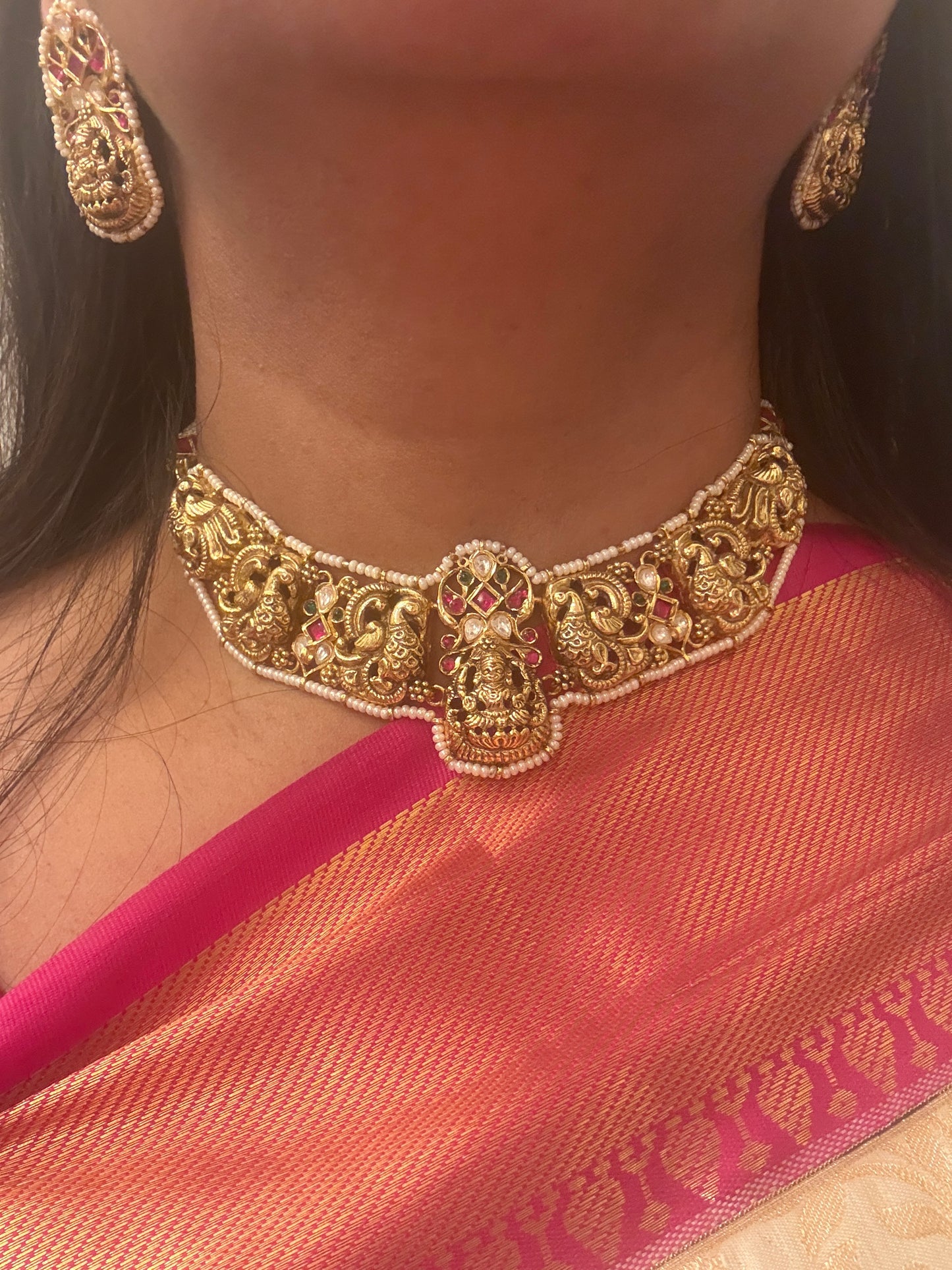 Bhargavi- Fusion Lakshmi Devi necklace