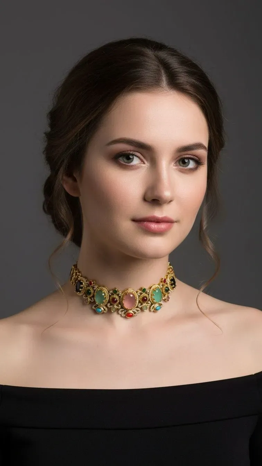 Sabyasachi inspired fusion necklace