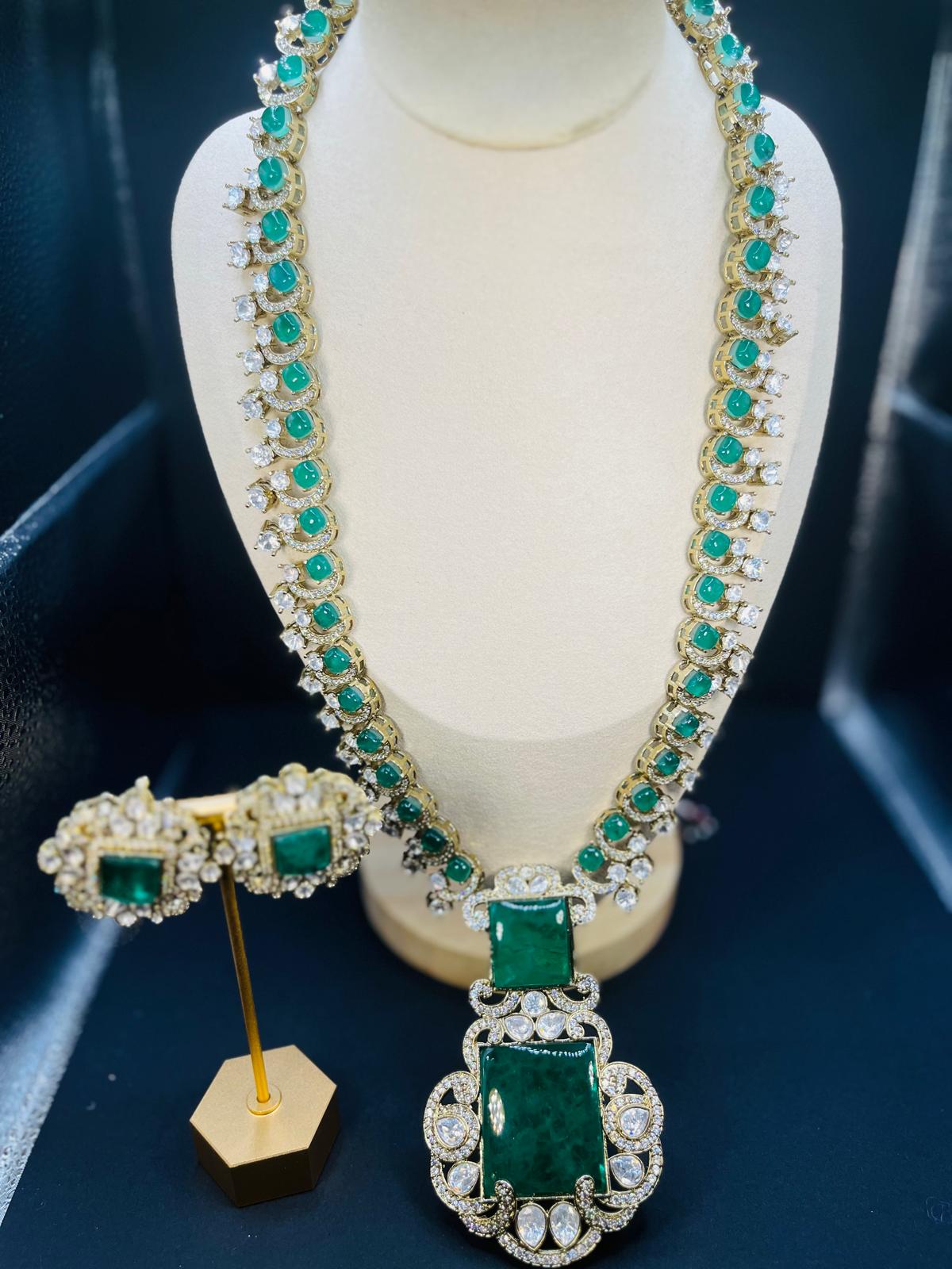 Abhika- Moissanite polki and real doublet