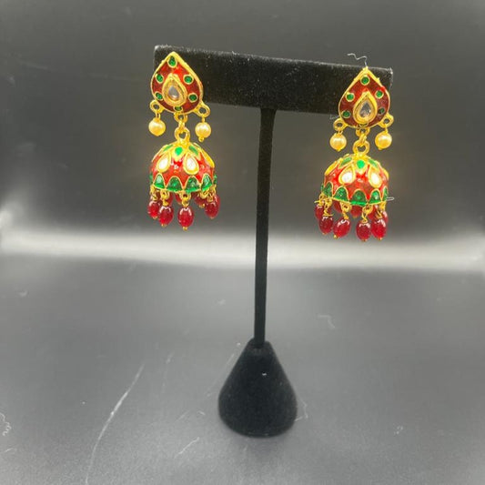 Jhumkas kundan meena