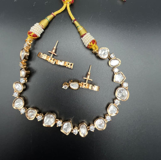 RLB- 004 Single line kundan necklace