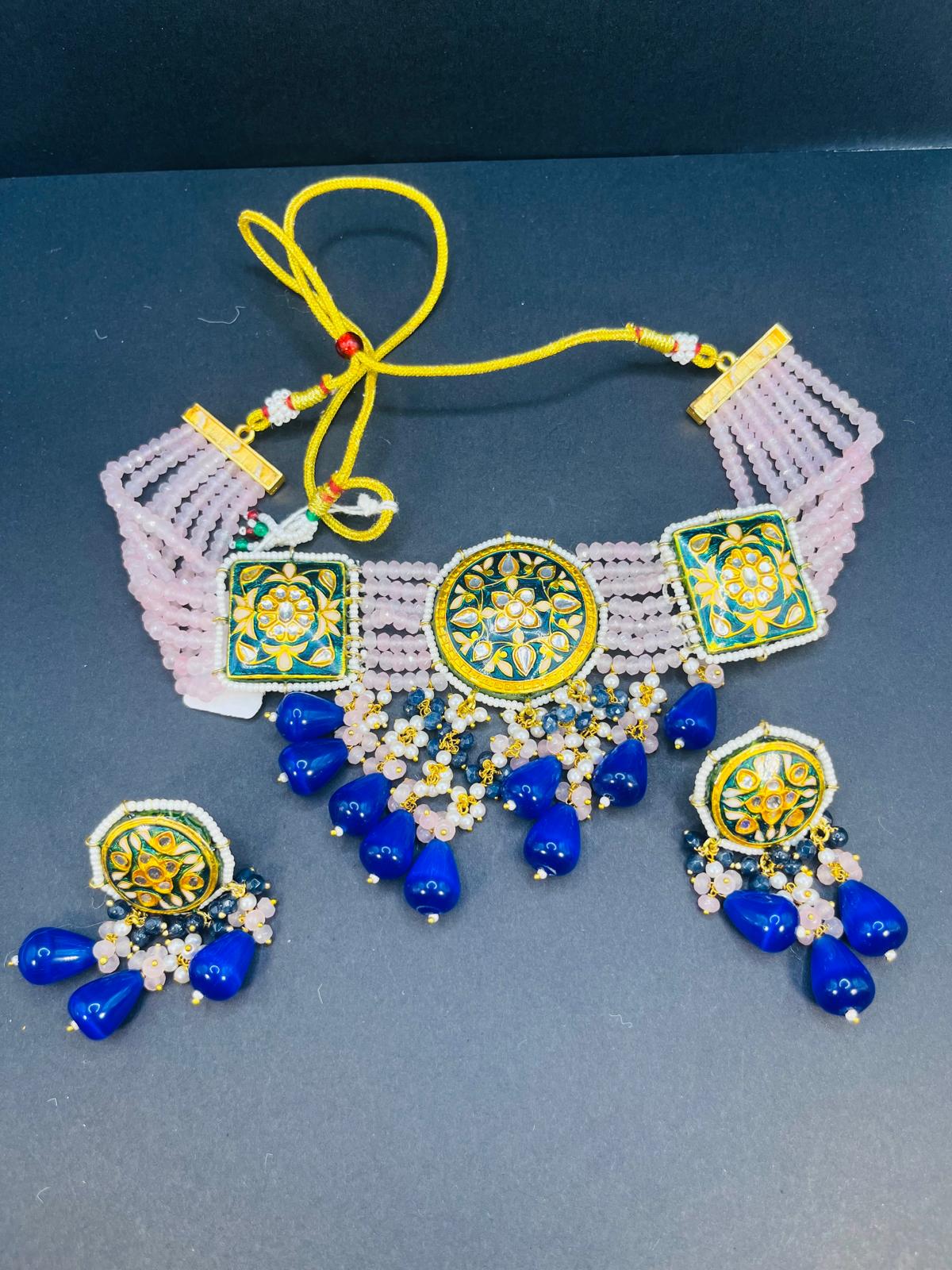 Aadya- Meenakari kundan choker