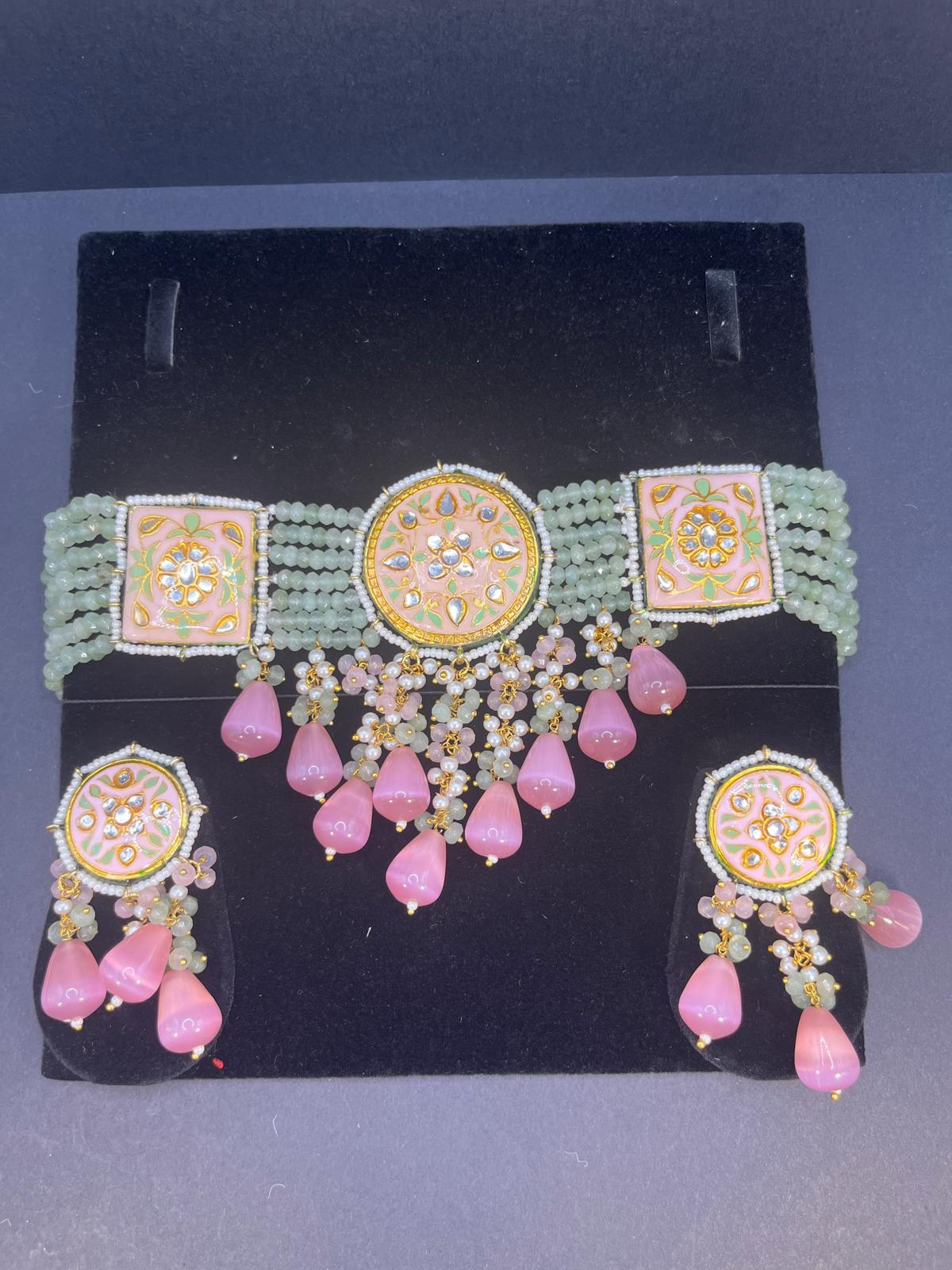 Aadya- Meenakari kundan choker