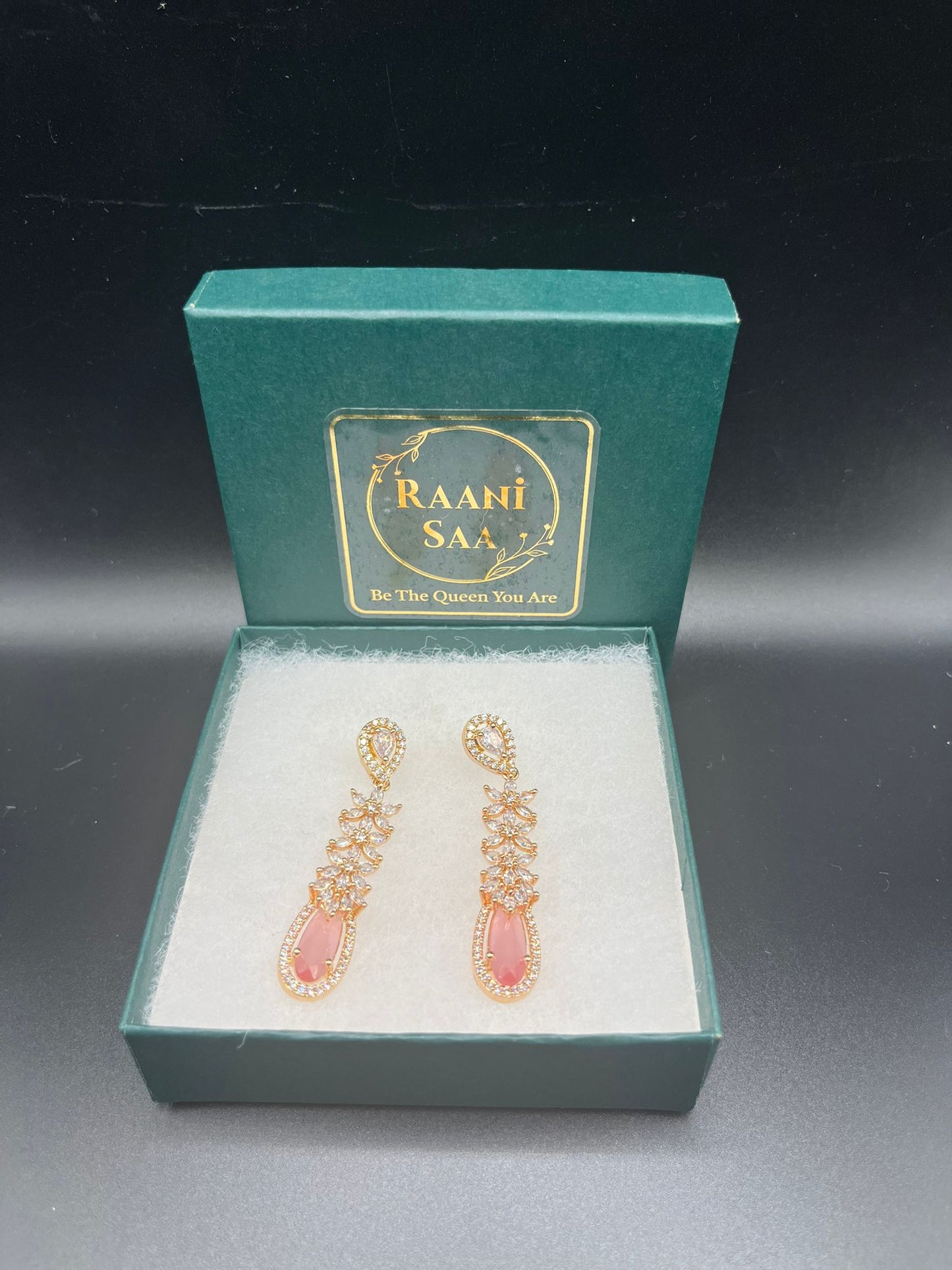 Gemstone cubic zirconia earrings