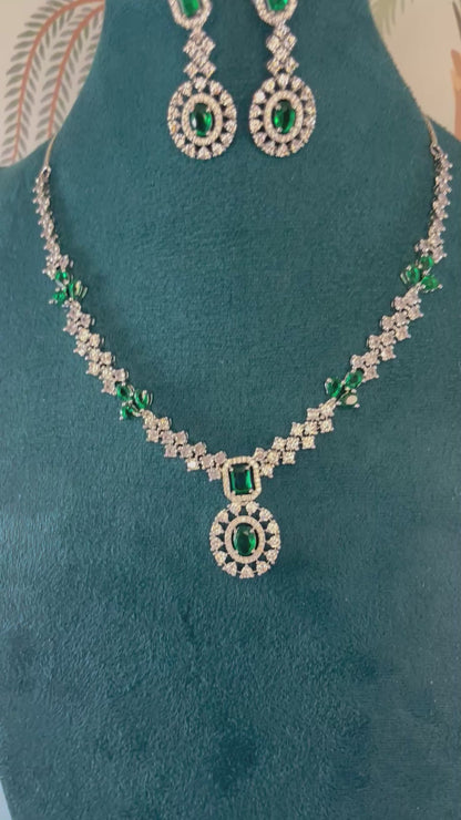 Emerald AAA AD necklace set